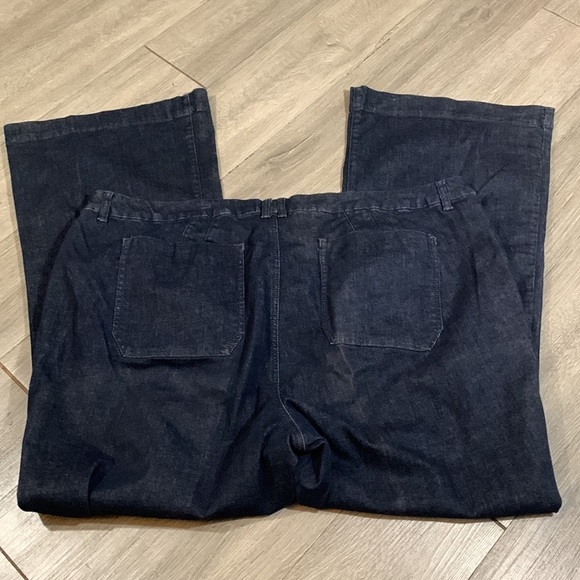 Lane Bryant Genius Fit Dark Wash Flare Style Stretch Jeans size 28 - Picture 3 of 7